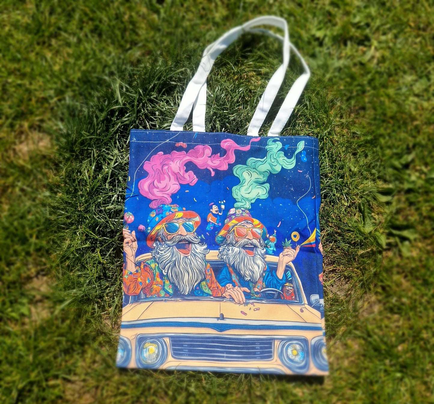 Two Hippies Tote Bag