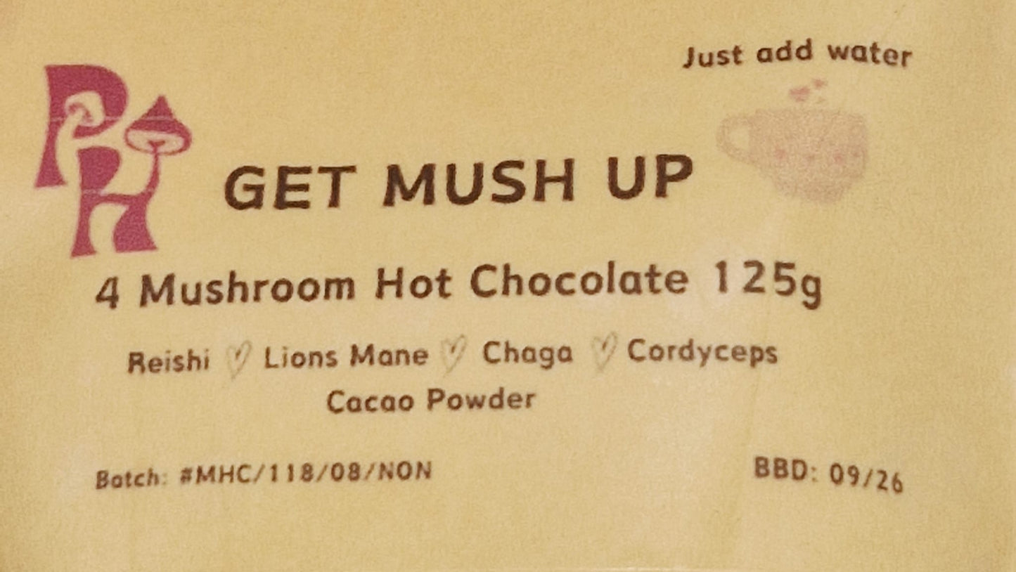 GET MUSH UP - 4 Mushroom Hot Chocolate 125g