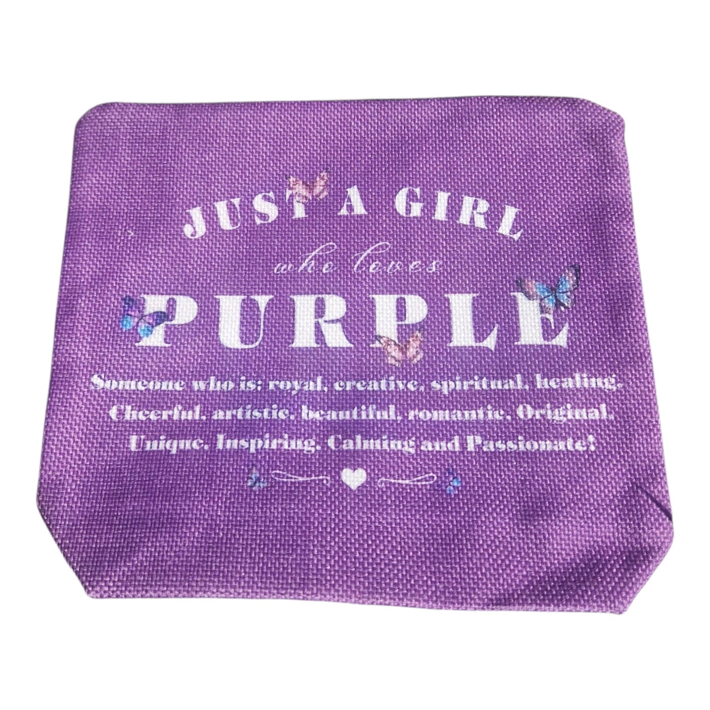 Just a Girl who Loves Purple Cosmetics Bag